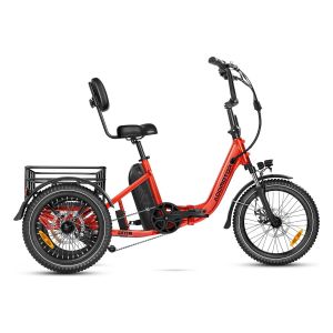 Addmotor Citytri E-310 folding electric trike in candy red