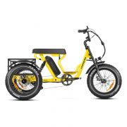 Addmotor Soletri II M-366X full-suspension electric trike in yellow
