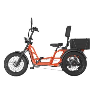 Meet One Tour 2.0 dual motor electric trike in orange