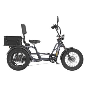 Meet One Tour Lite 2.0 full-suspension electric trike in gray